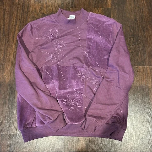 [Alfred Dunner] Patchwork Turtleneck Sweatshirt - Picture 3 of 5